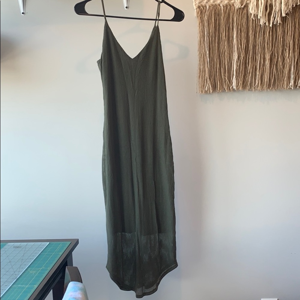 Express olive green dress